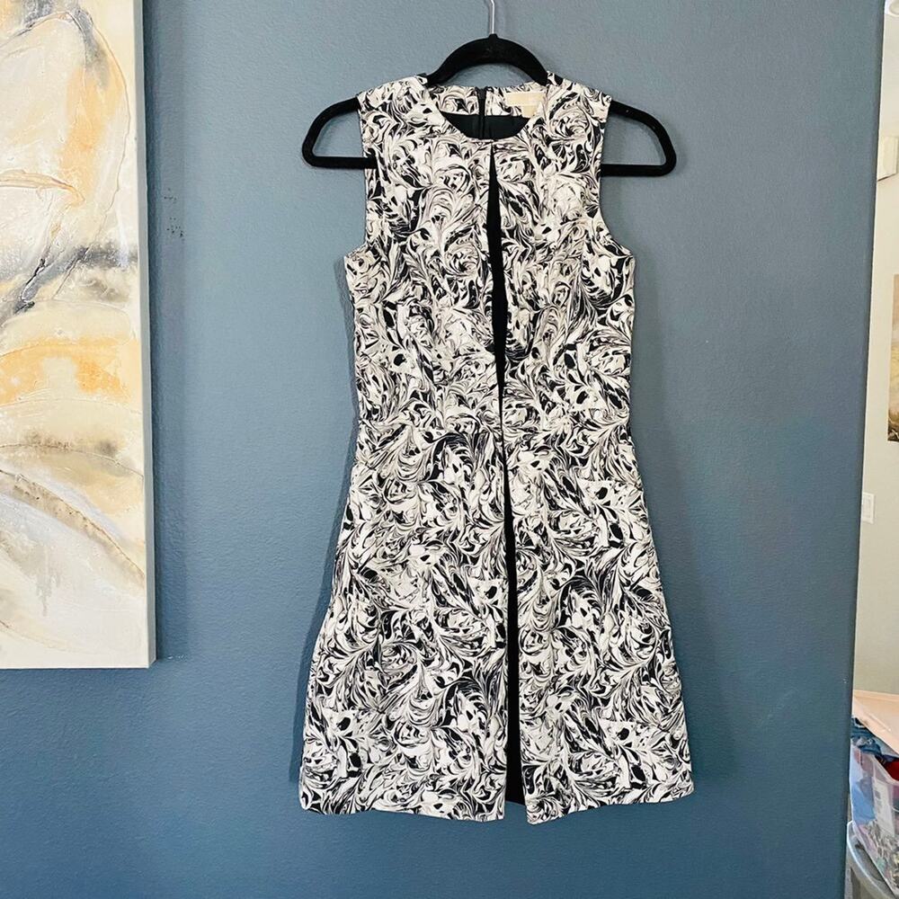 Michael kors black white dress patterned size 2